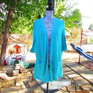 Angel Of The North Teal Knit Cardigan